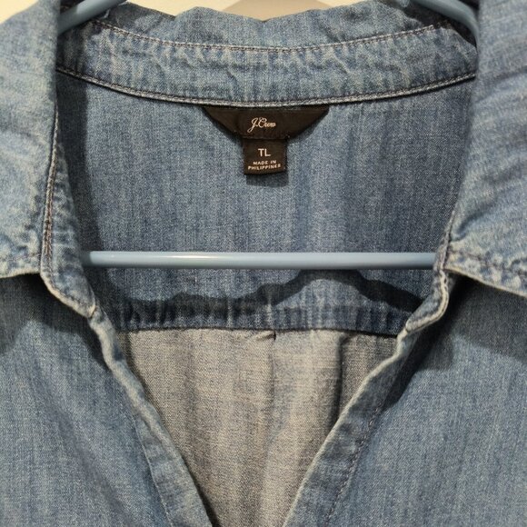J. Crew Button-Up Chambray Shirt- LT - Picture 8 of 10